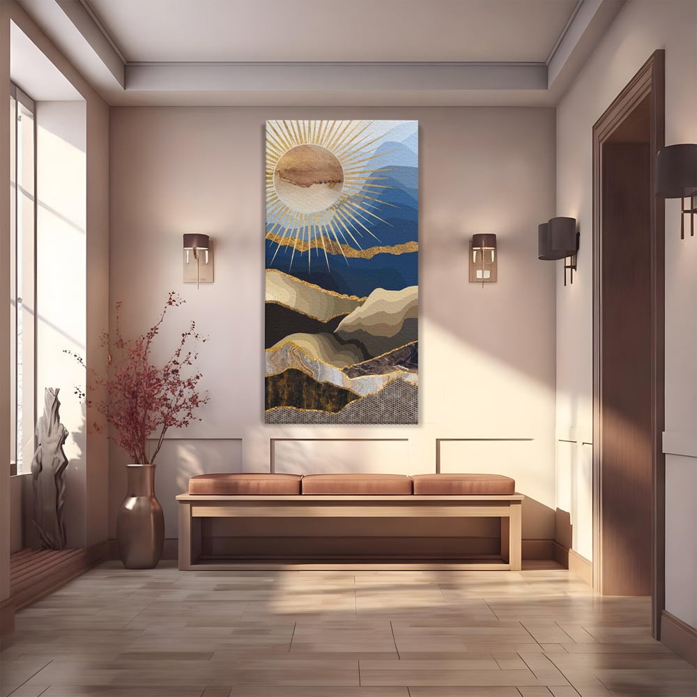Tablou canvas cu tablou canvas cu peisaj montan, fara rama, pe sasiu de lemn